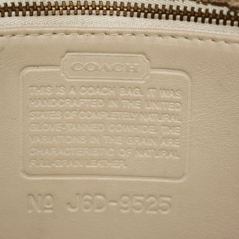 Vintage Y2K Coach Stewardess Bag Beige Leather Messenger Crossbody Purse 9525 - Picture 11 of 11